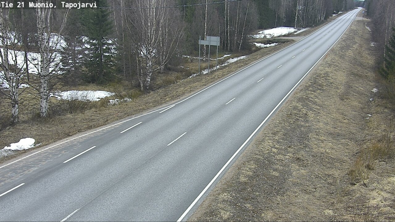 Weather Camera Image Road 21 Muonio, Tapojärvi, Muonio, Lappi