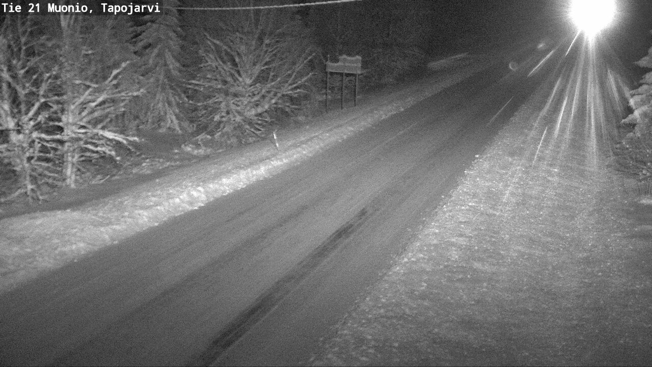 Weather Camera Image Road 21 Muonio, Tapojärvi, Muonio, Lappi