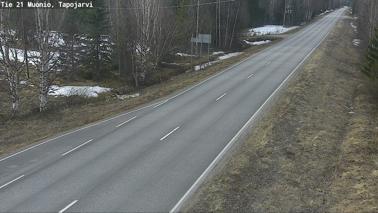 Weather Camera Image Väg 21 Muonio, Tapojärvi, Muonio, Lappi