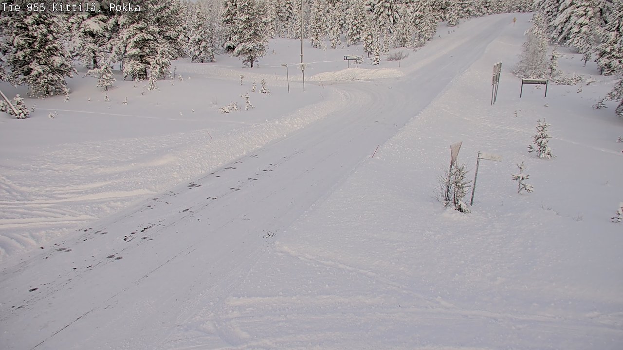 Weather Camera Image Road 955 Kittilä, Pokka, Kittilä, Lappi