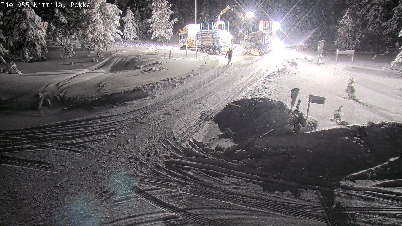 Weather Camera Image Väg 955 Kittilä, Pokka, Kittilä, Lappi