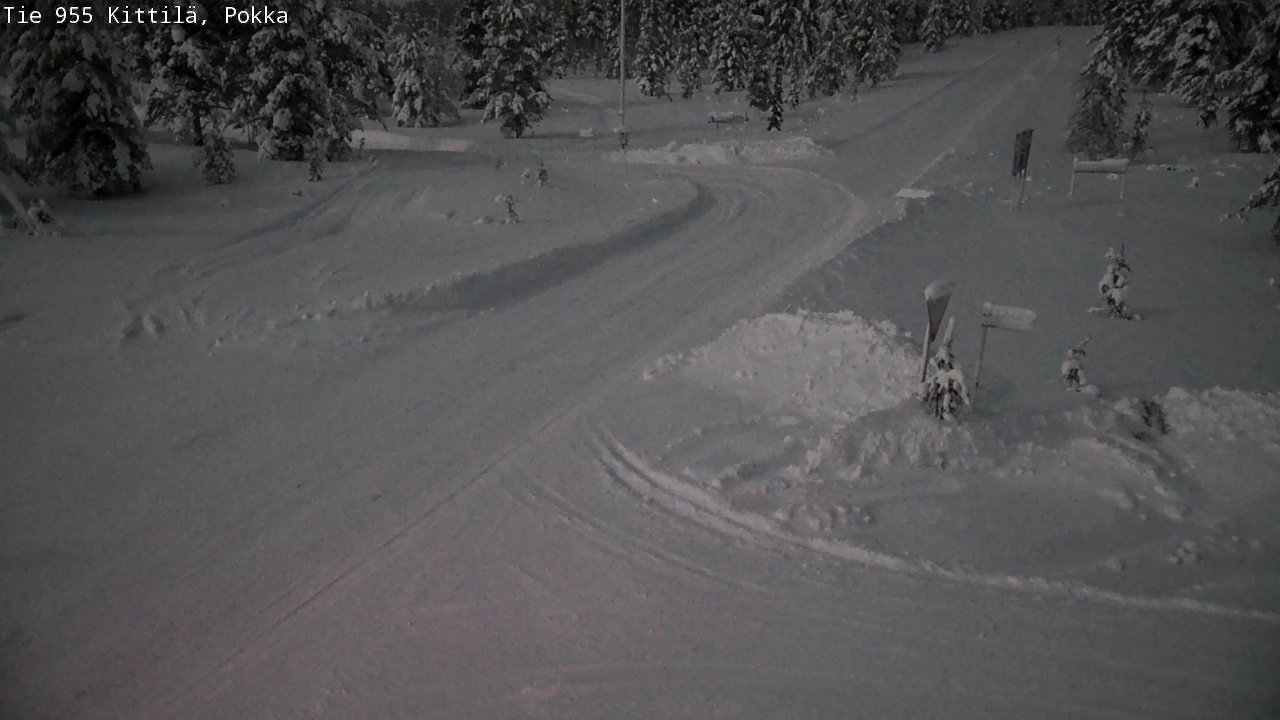 Weather Camera Image Väg 955 Kittilä, Pokka, Kittilä, Lappi