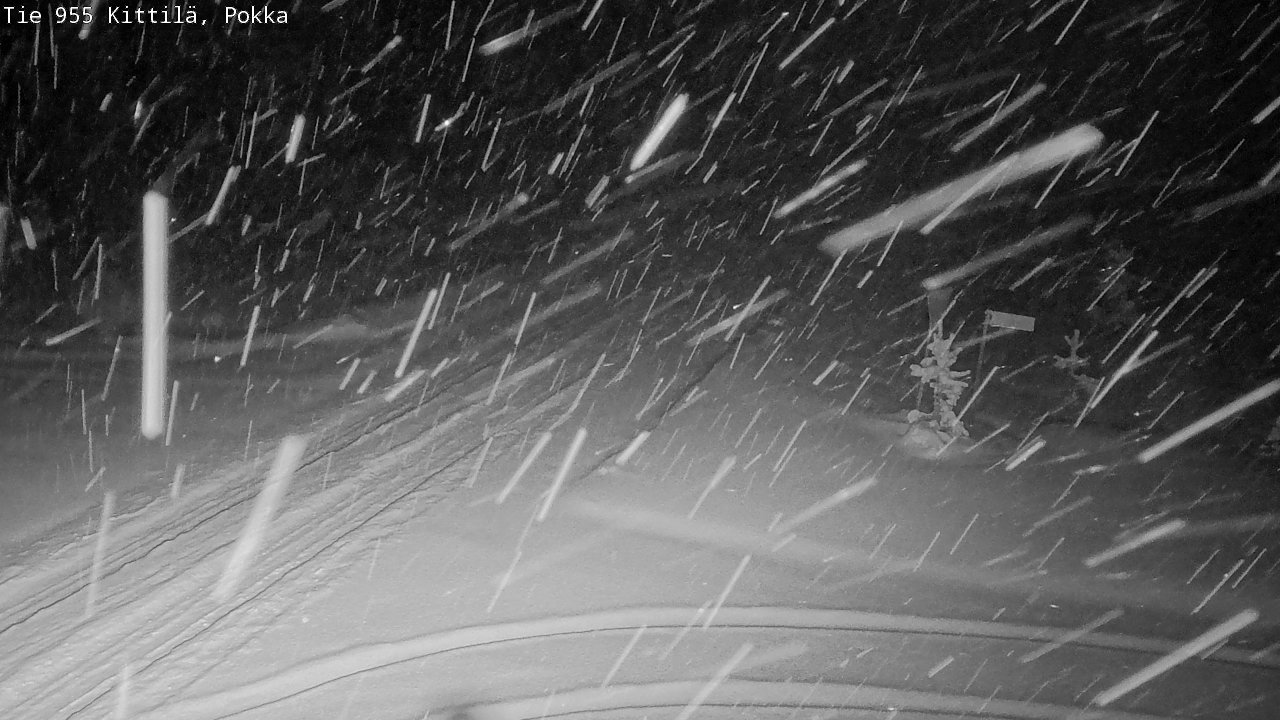 Weather Camera Image Road 955 Kittilä, Pokka, Kittilä, Lappi