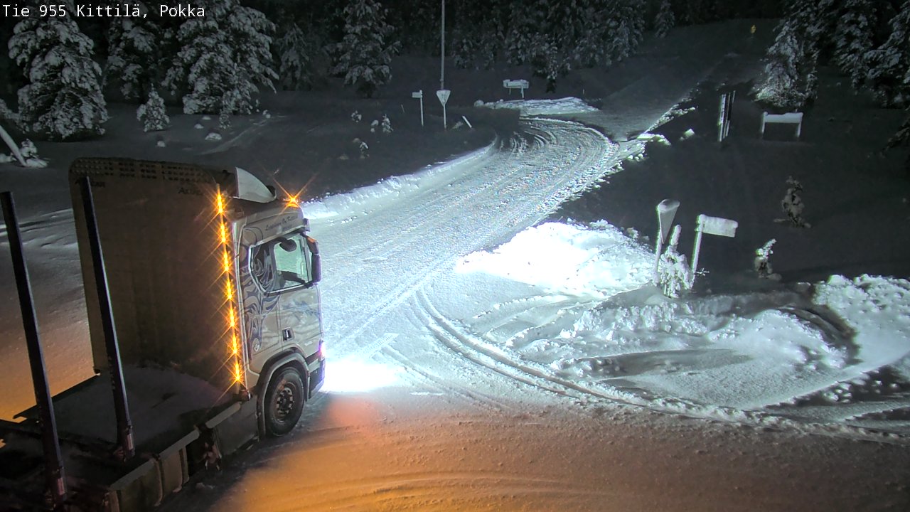 Weather Camera Image Väg 955 Kittilä, Pokka, Kittilä, Lappi