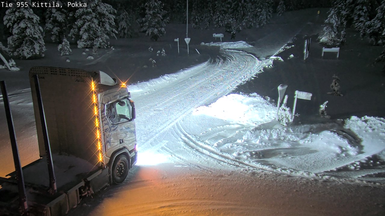 Weather Camera Image Väg 955 Kittilä, Pokka, Kittilä, Lappi