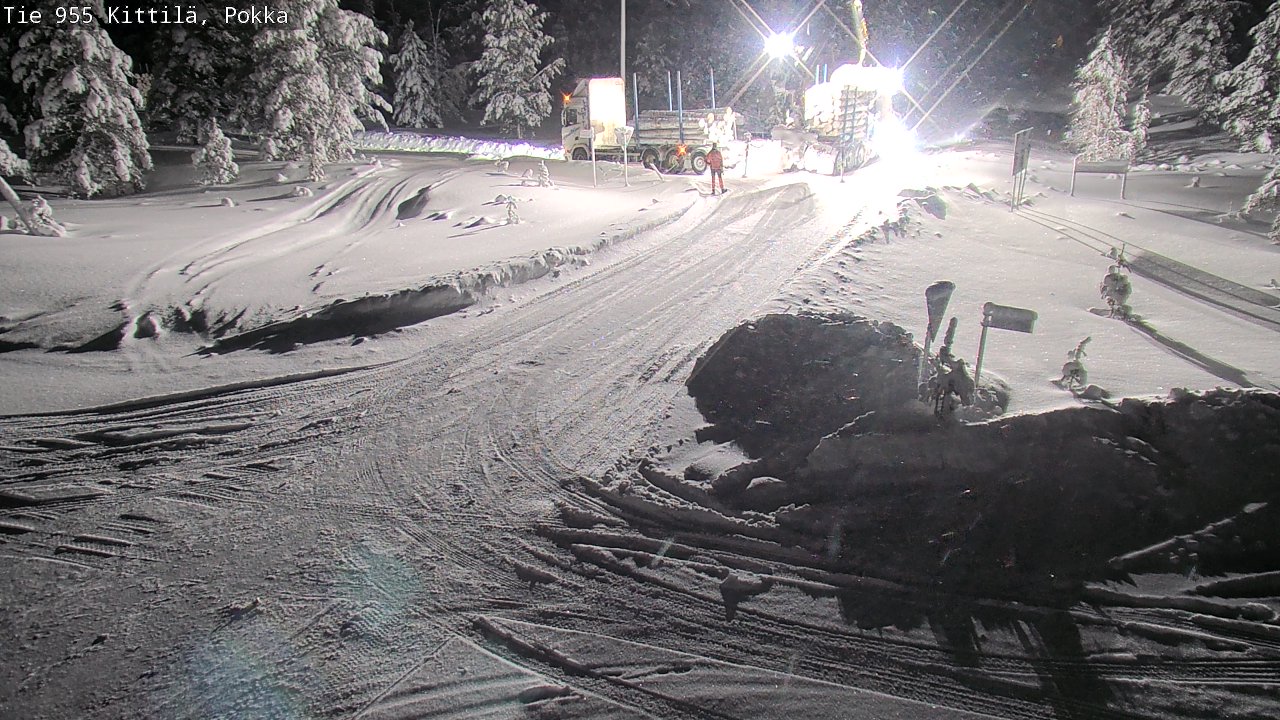 Weather Camera Image Väg 955 Kittilä, Pokka, Kittilä, Lappi