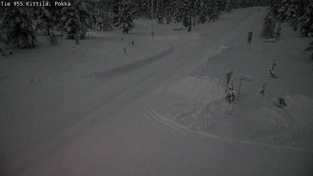 Weather Camera Image Väg 955 Kittilä, Pokka, Kittilä, Lappi