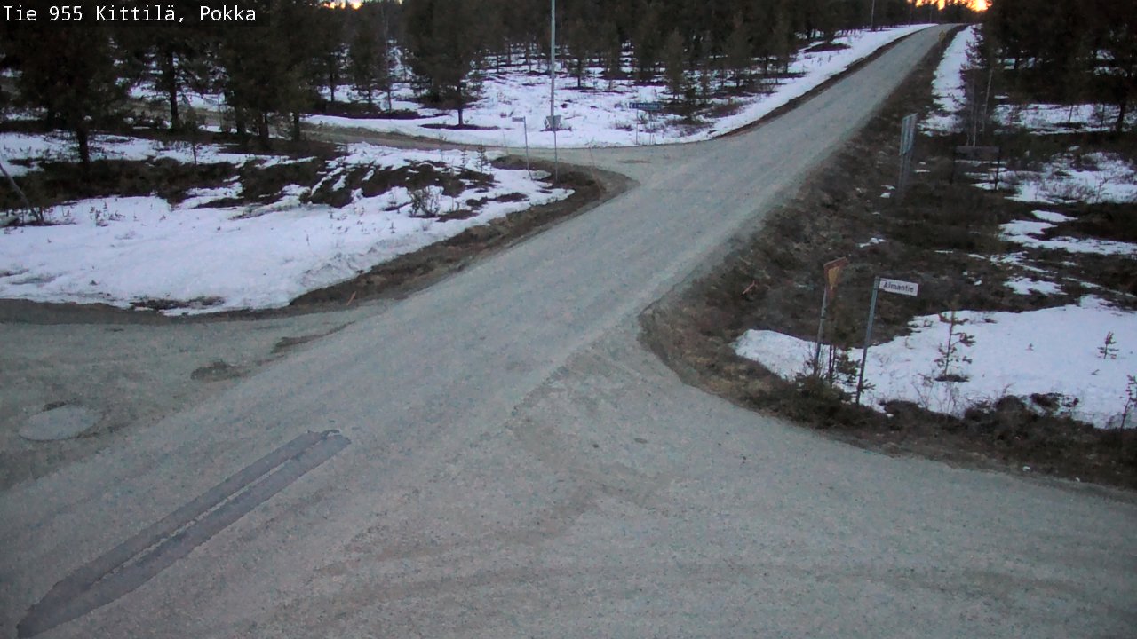 Weather Camera Image Väg 955 Kittilä, Pokka, Kittilä, Lappi