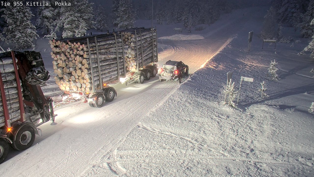 Weather Camera Image Road 955 Kittilä, Pokka, Kittilä, Lappi