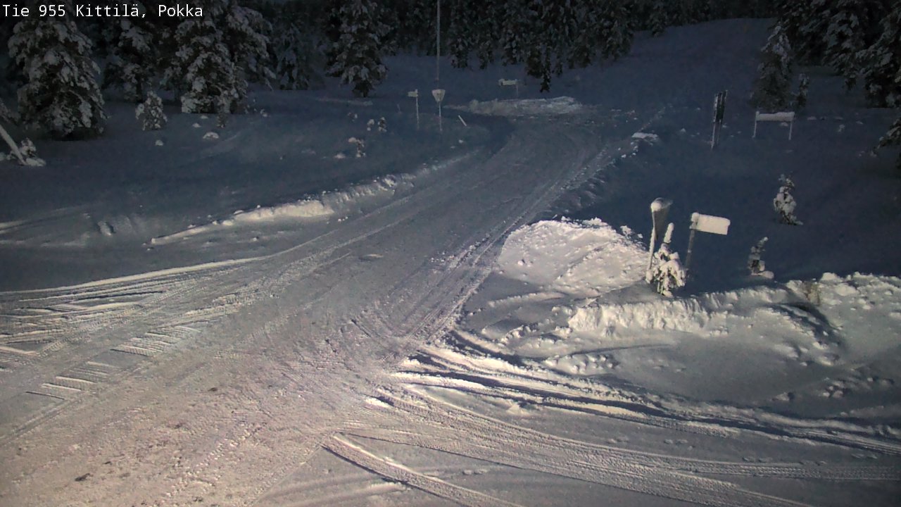 Weather Camera Image Väg 955 Kittilä, Pokka, Kittilä, Lappi