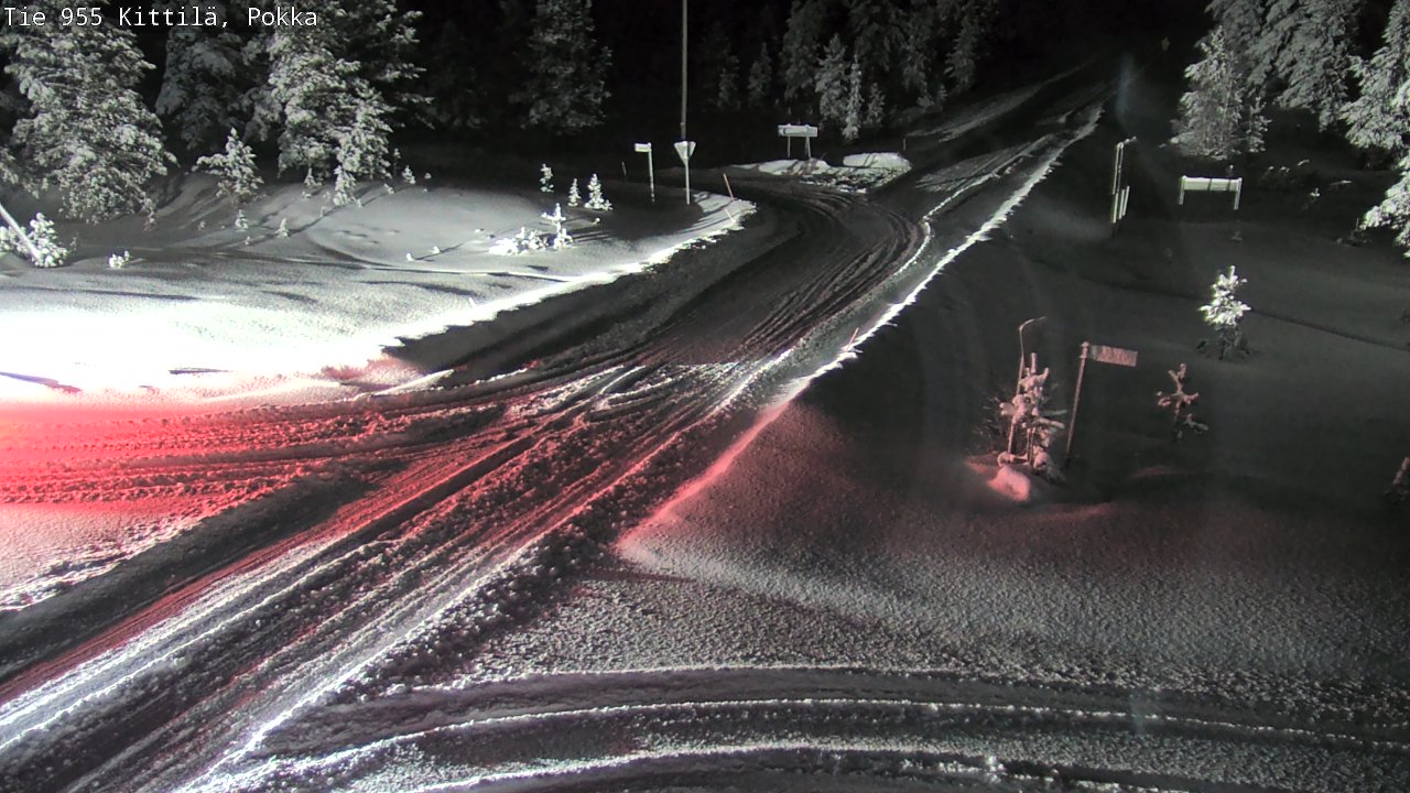 Weather Camera Image Road 955 Kittilä, Pokka, Kittilä, Lappi