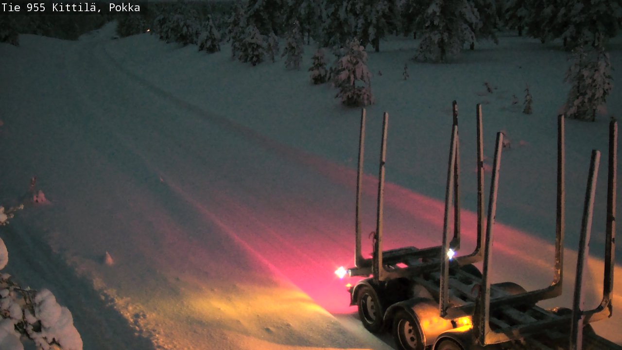 Weather Camera Image Väg 955 Kittilä, Pokka, Kittilä, Lappi