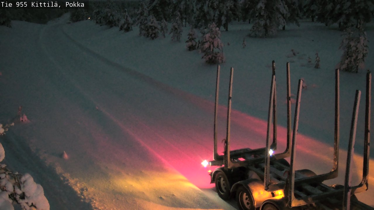 Weather Camera Image Väg 955 Kittilä, Pokka, Kittilä, Lappi