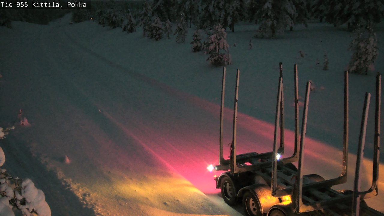 Weather Camera Image Väg 955 Kittilä, Pokka, Kittilä, Lappi