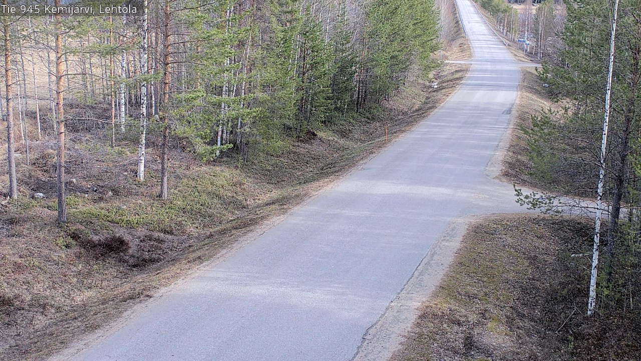 Weather Camera Image Väg 945 Kemijärvi, Lehtola, Kemijärvi, Lappi