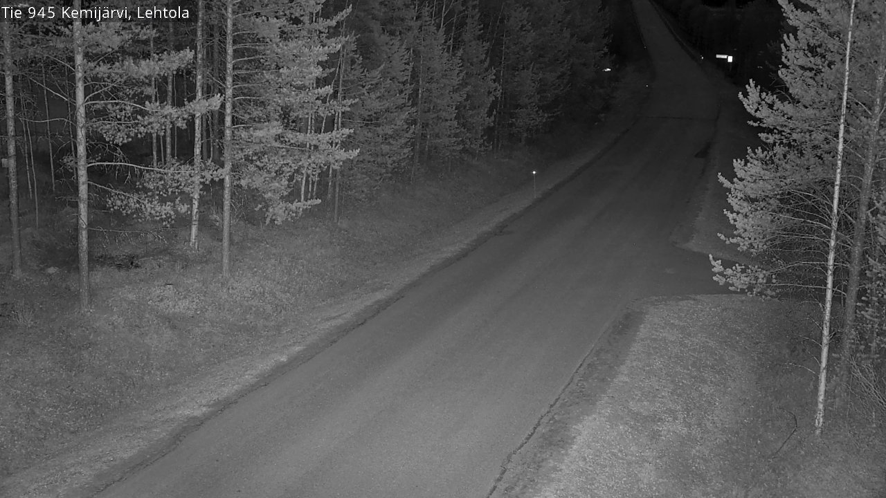 Weather Camera Image Väg 945 Kemijärvi, Lehtola, Kemijärvi, Lappi