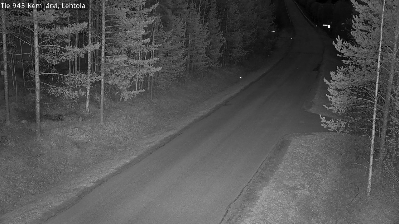Weather Camera Image Väg 945 Kemijärvi, Lehtola, Kemijärvi, Lappi