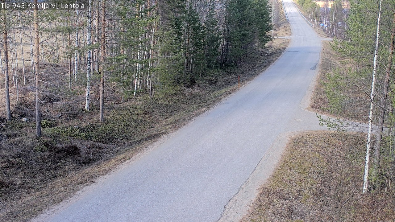 Weather Camera Image Väg 945 Kemijärvi, Lehtola, Kemijärvi, Lappi