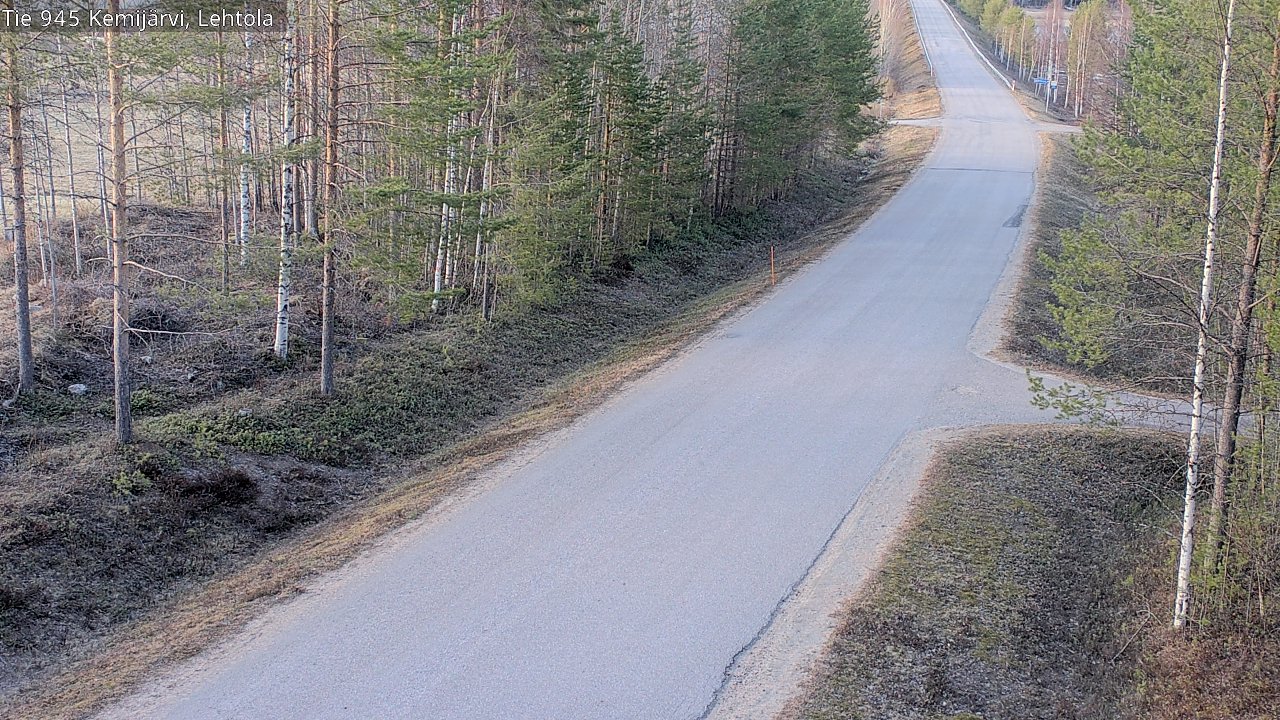 Weather Camera Image Väg 945 Kemijärvi, Lehtola, Kemijärvi, Lappi