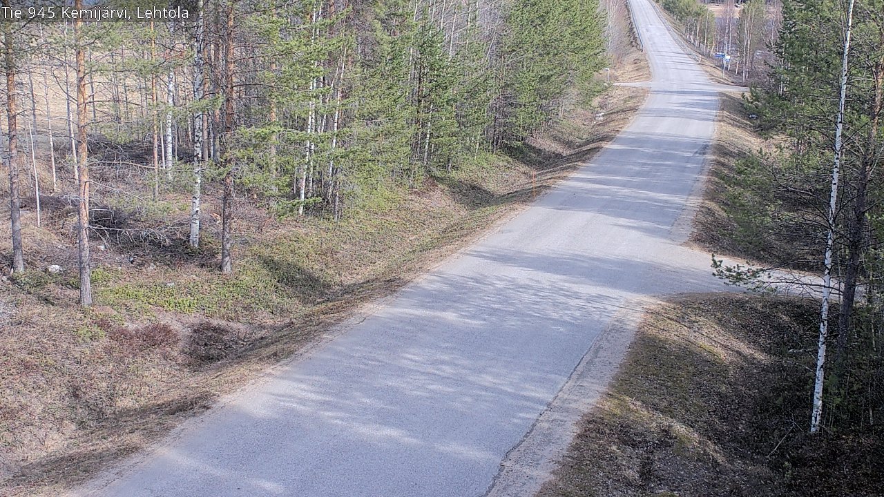 Weather Camera Image Väg 945 Kemijärvi, Lehtola, Kemijärvi, Lappi