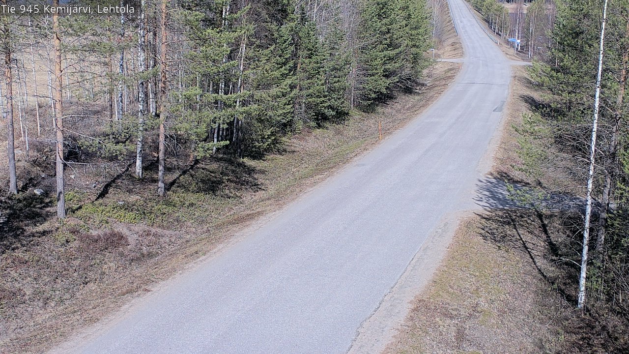 Weather Camera Image Väg 945 Kemijärvi, Lehtola, Kemijärvi, Lappi