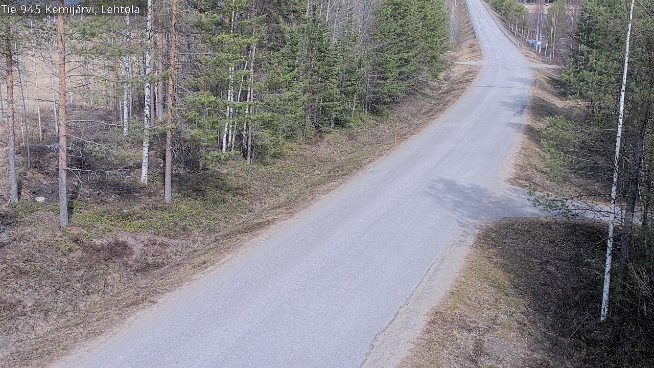 Weather Camera Image Väg 945 Kemijärvi, Lehtola, Kemijärvi, Lappi