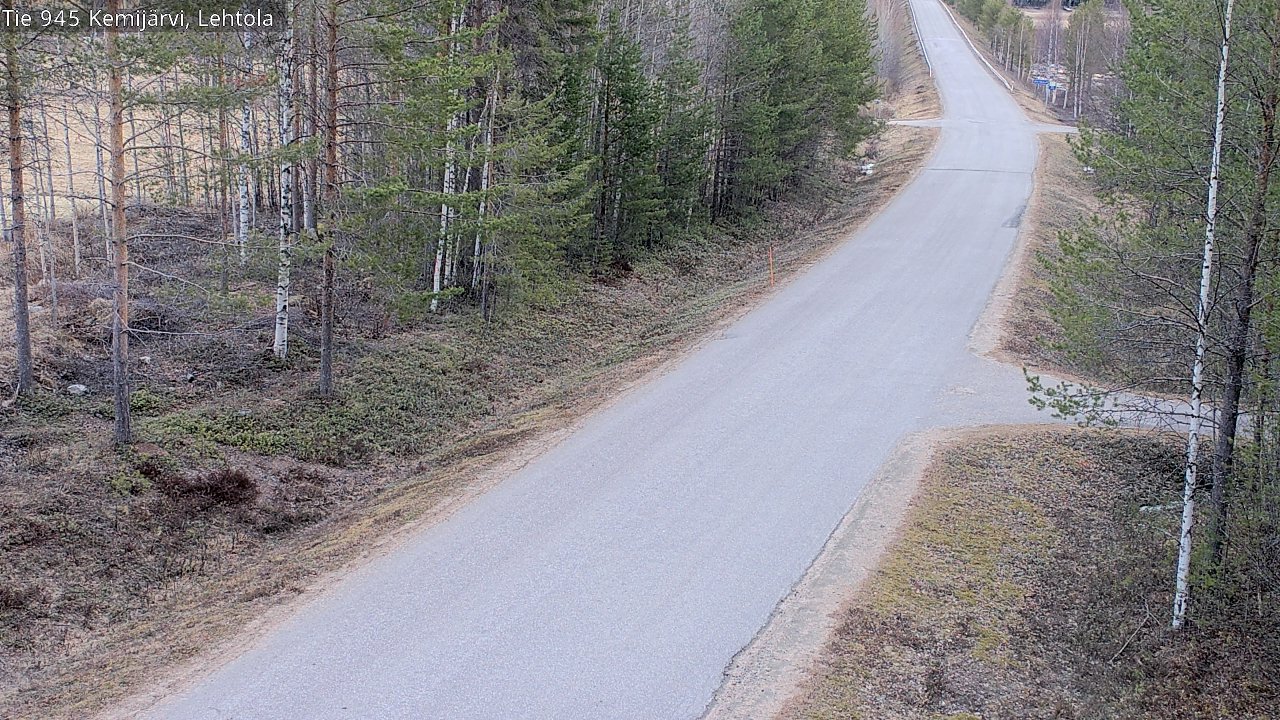 Weather Camera Image Väg 945 Kemijärvi, Lehtola, Kemijärvi, Lappi