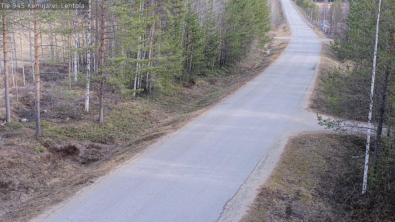 Weather Camera Image Väg 945 Kemijärvi, Lehtola, Kemijärvi, Lappi