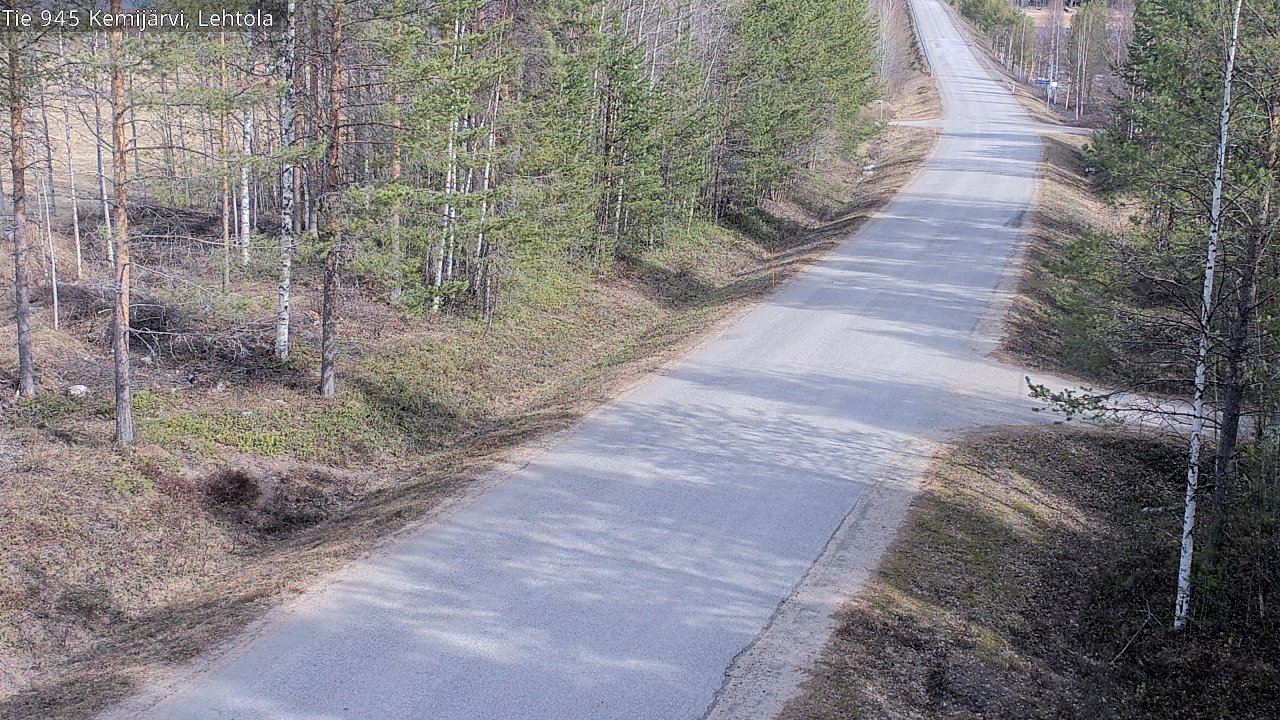 Weather Camera Image Väg 945 Kemijärvi, Lehtola, Kemijärvi, Lappi