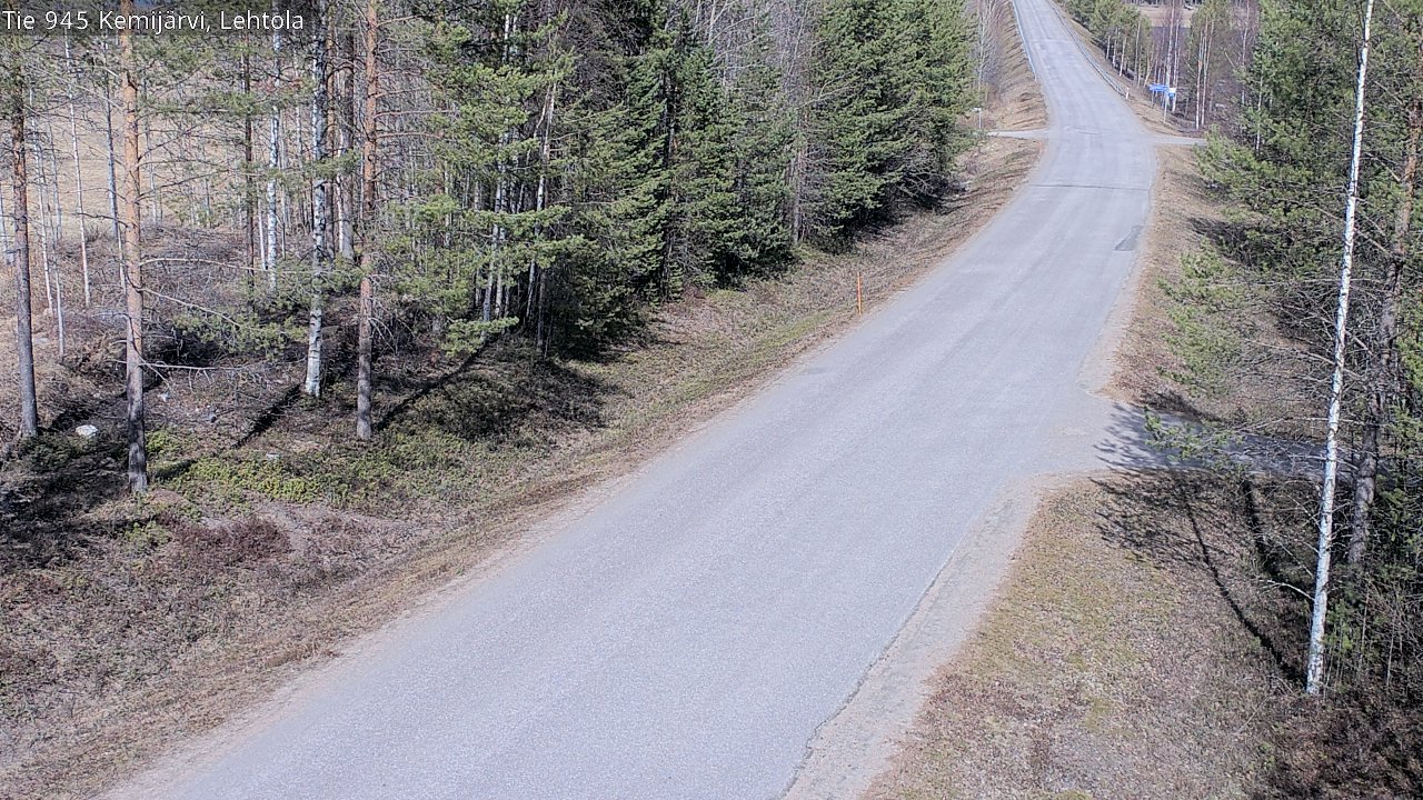 Weather Camera Image Väg 945 Kemijärvi, Lehtola, Kemijärvi, Lappi