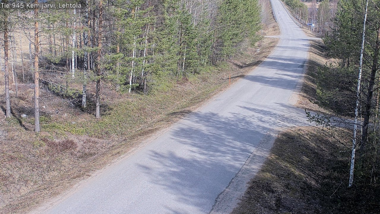 Weather Camera Image Väg 945 Kemijärvi, Lehtola, Kemijärvi, Lappi