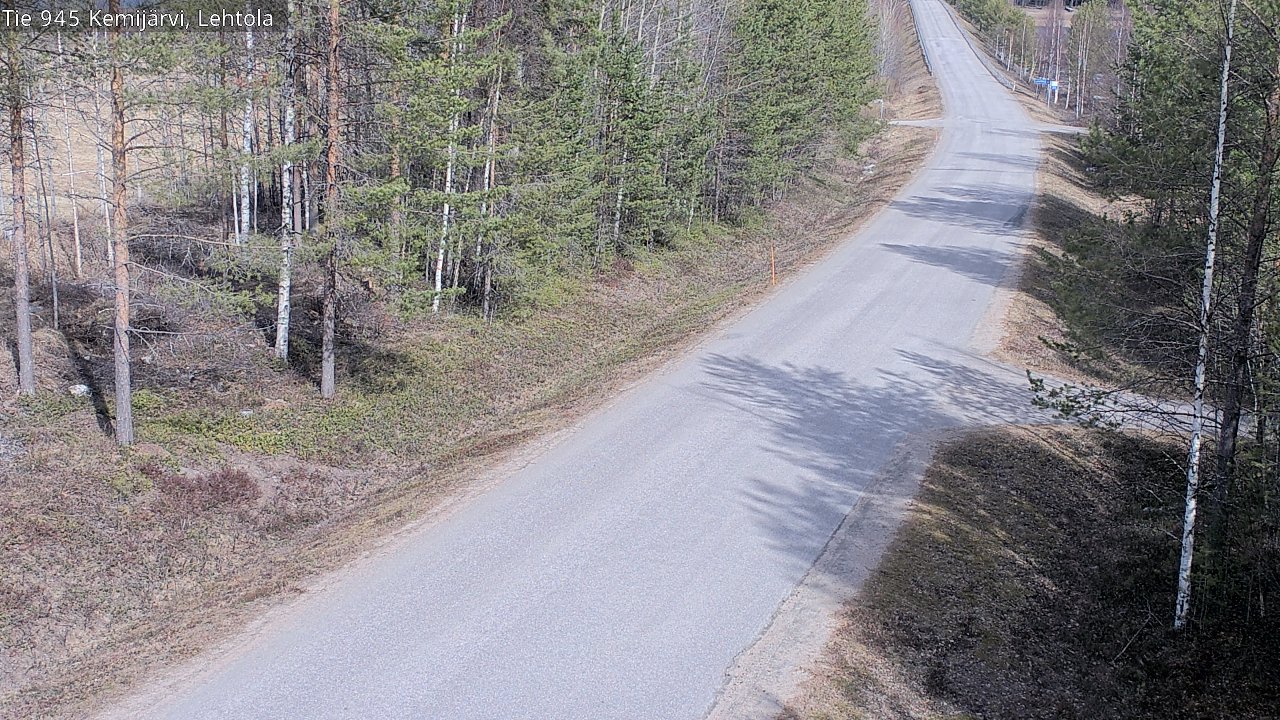 Weather Camera Image Väg 945 Kemijärvi, Lehtola, Kemijärvi, Lappi