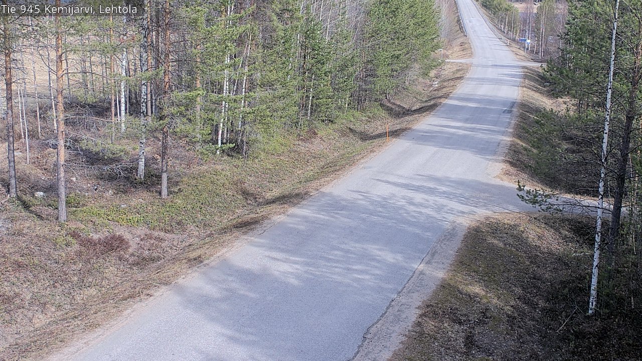 Weather Camera Image Väg 945 Kemijärvi, Lehtola, Kemijärvi, Lappi