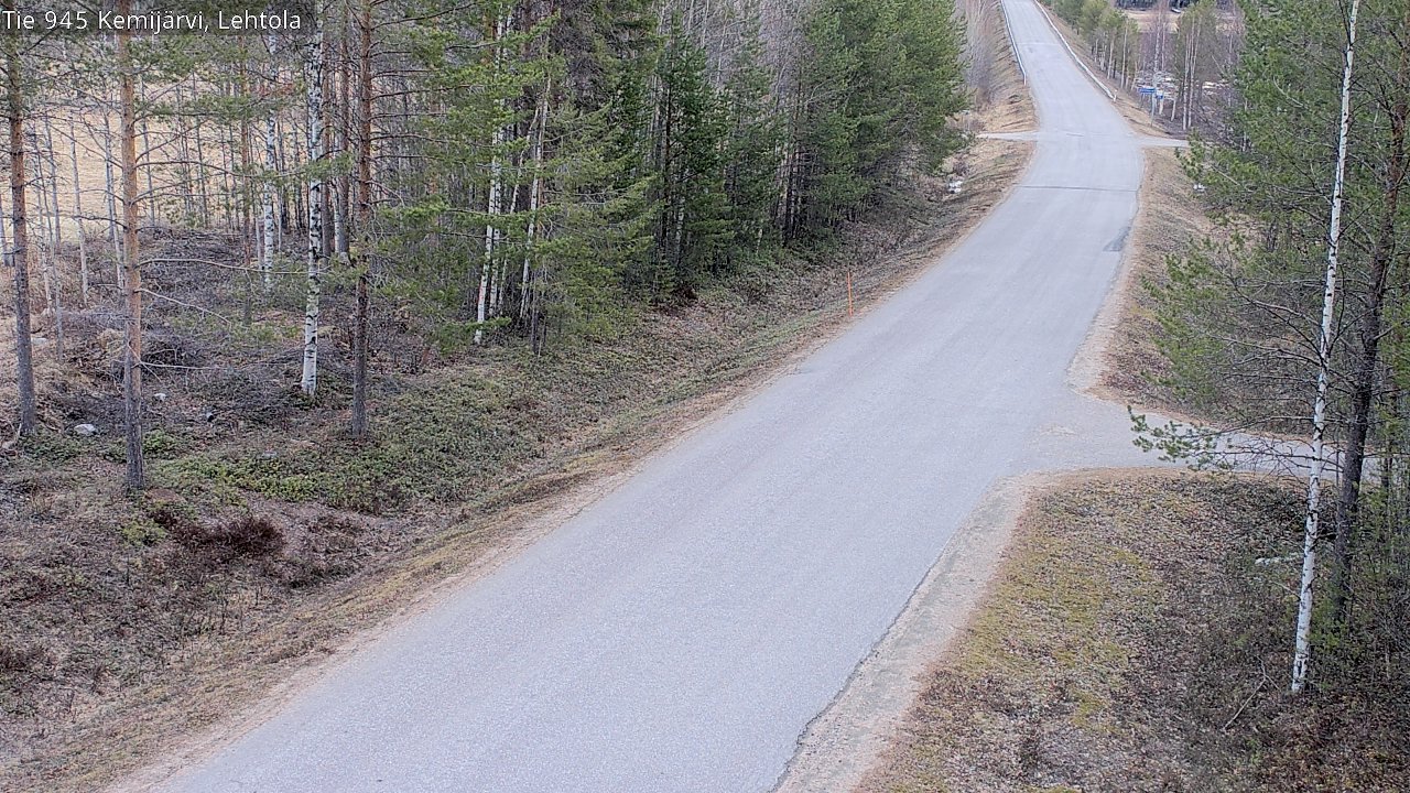 Weather Camera Image Väg 945 Kemijärvi, Lehtola, Kemijärvi, Lappi