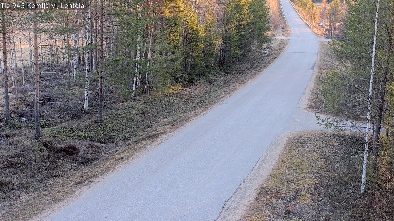 Weather Camera Image Väg 945 Kemijärvi, Lehtola, Kemijärvi, Lappi