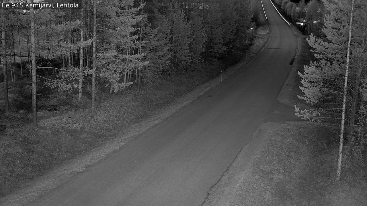 Weather Camera Image Väg 945 Kemijärvi, Lehtola, Kemijärvi, Lappi