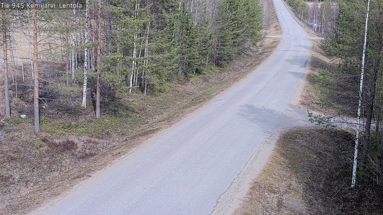Weather Camera Image Väg 945 Kemijärvi, Lehtola, Kemijärvi, Lappi