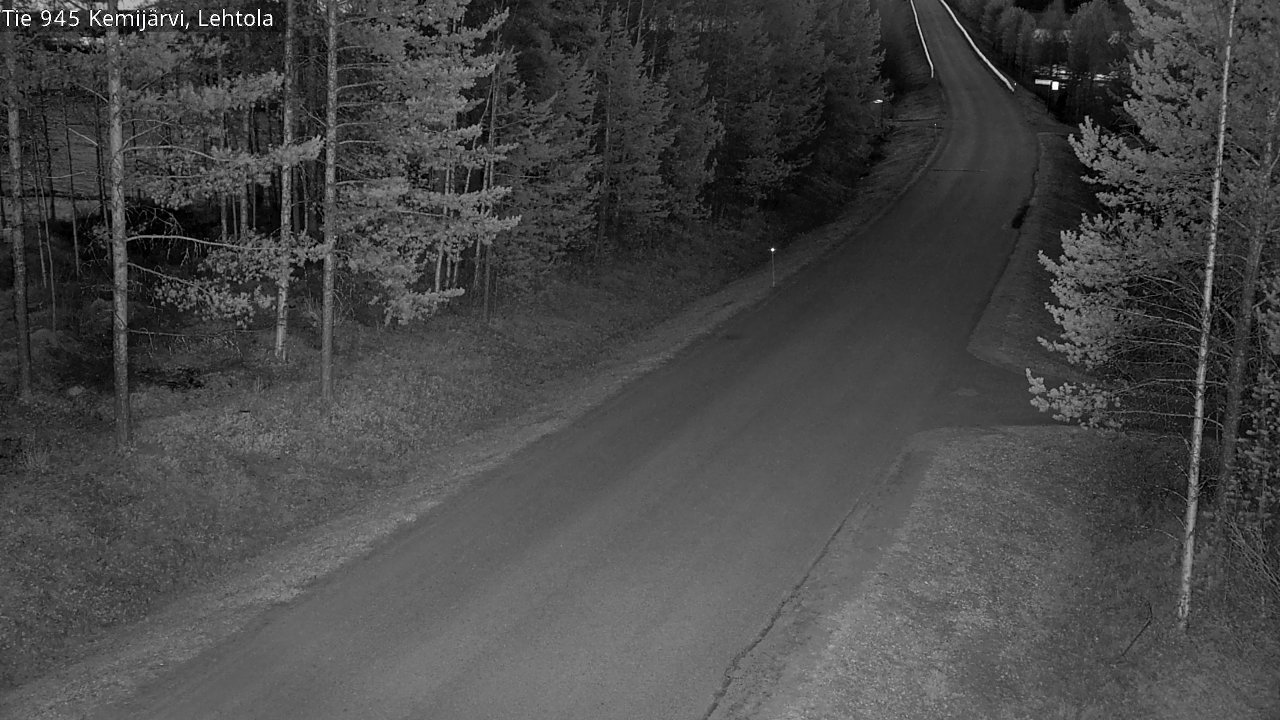 Weather Camera Image Väg 945 Kemijärvi, Lehtola, Kemijärvi, Lappi