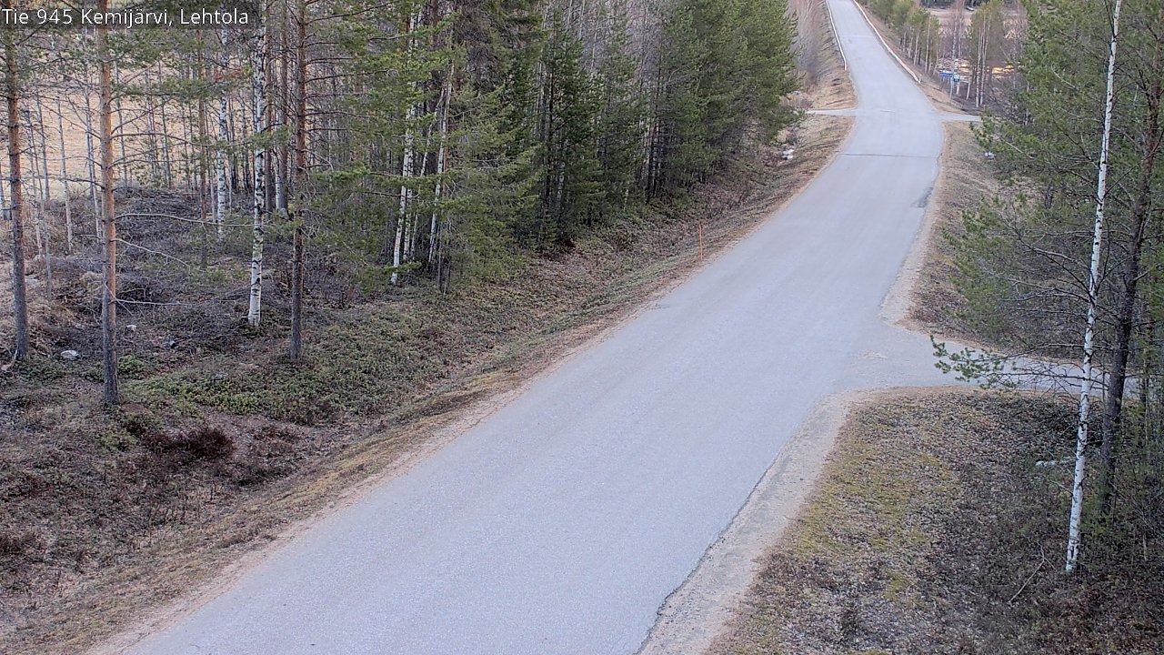 Weather Camera Image Väg 945 Kemijärvi, Lehtola, Kemijärvi, Lappi