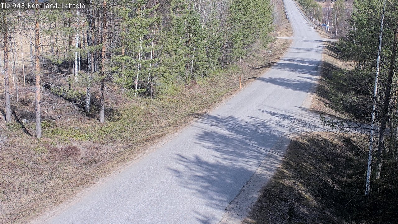 Weather Camera Image Väg 945 Kemijärvi, Lehtola, Kemijärvi, Lappi