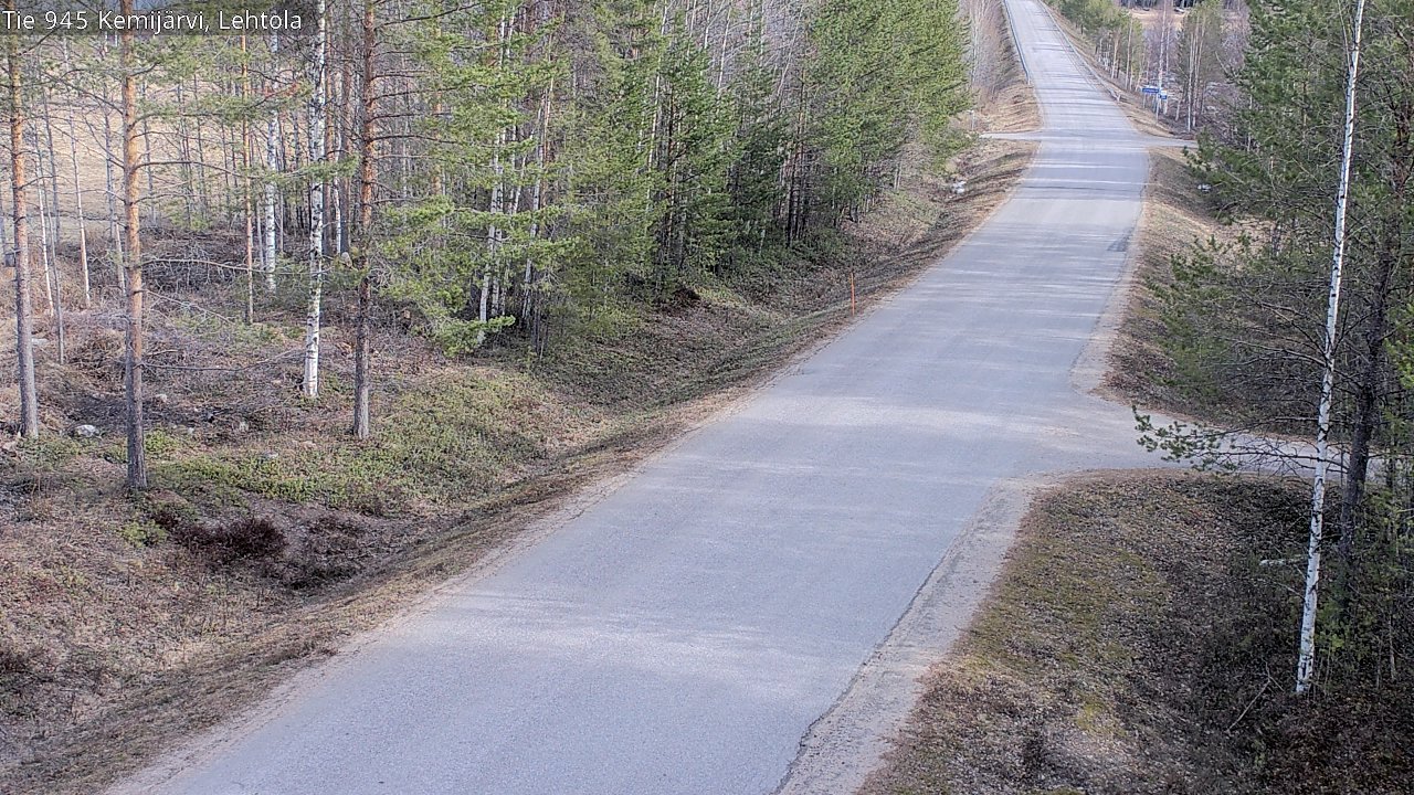 Weather Camera Image Väg 945 Kemijärvi, Lehtola, Kemijärvi, Lappi
