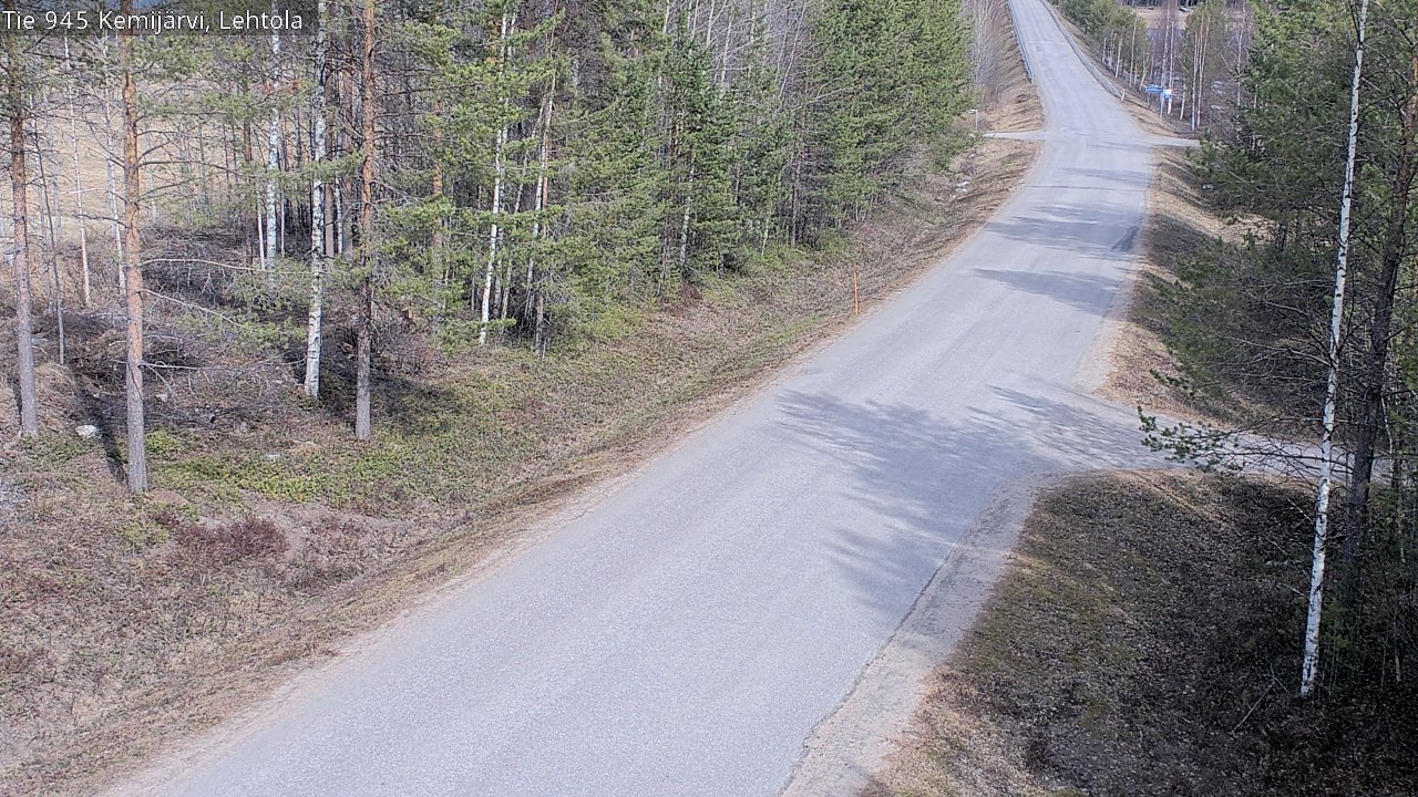 Weather Camera Image Väg 945 Kemijärvi, Lehtola, Kemijärvi, Lappi