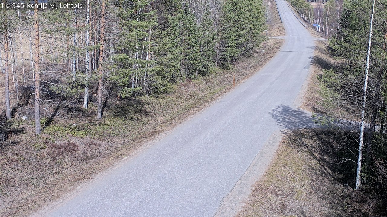 Weather Camera Image Väg 945 Kemijärvi, Lehtola, Kemijärvi, Lappi