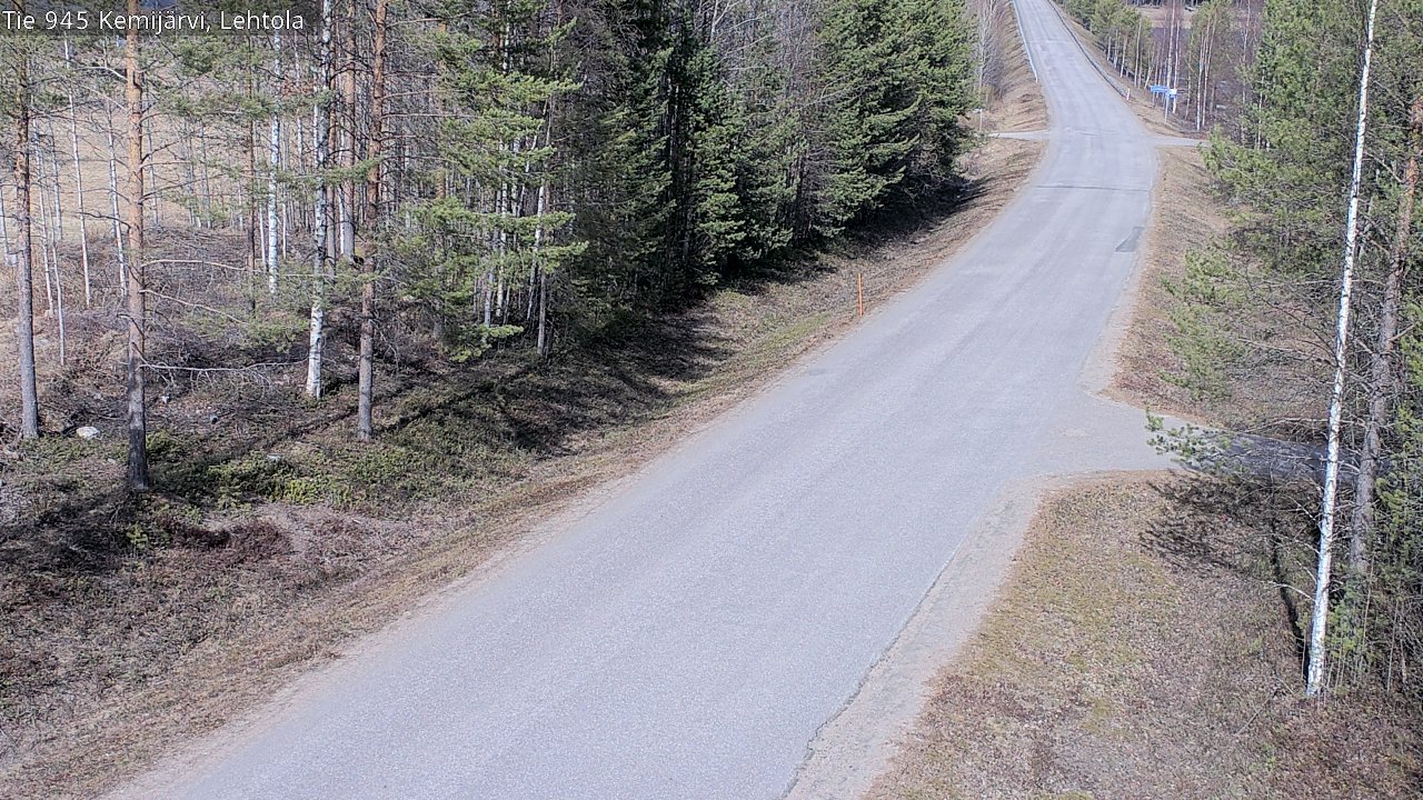 Weather Camera Image Väg 945 Kemijärvi, Lehtola, Kemijärvi, Lappi