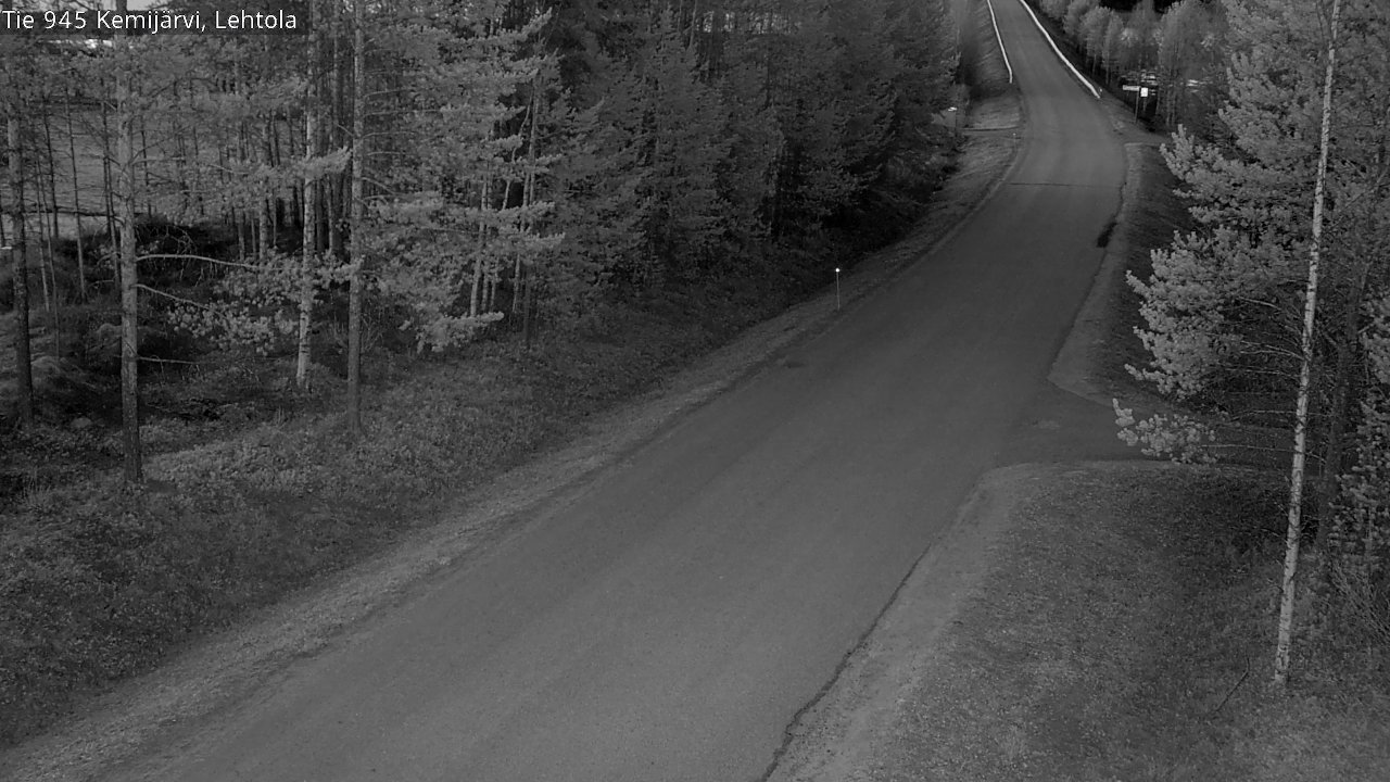 Weather Camera Image Väg 945 Kemijärvi, Lehtola, Kemijärvi, Lappi