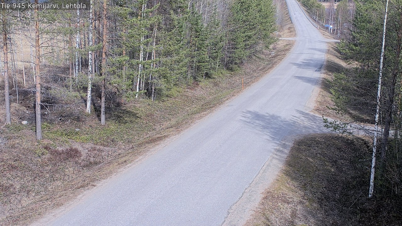 Weather Camera Image Väg 945 Kemijärvi, Lehtola, Kemijärvi, Lappi