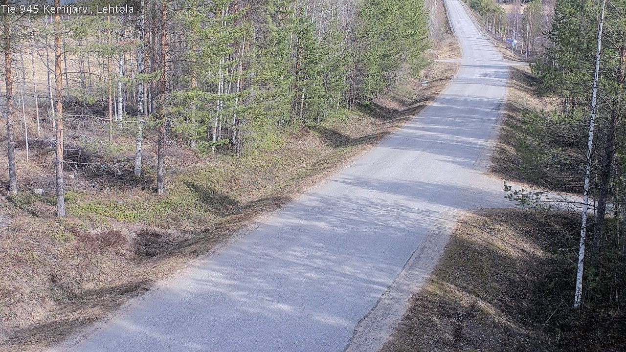 Weather Camera Image Väg 945 Kemijärvi, Lehtola, Kemijärvi, Lappi
