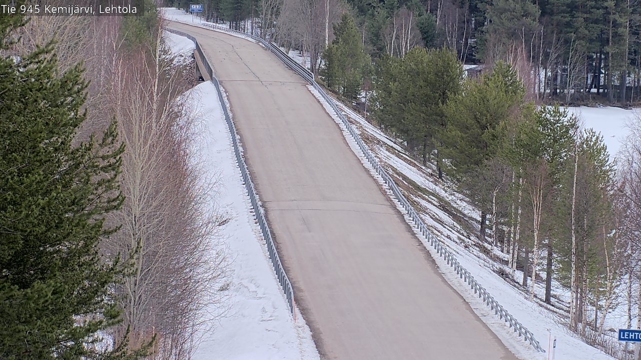Weather Camera Image Väg 945 Kemijärvi, Lehtola, Kemijärvi, Lappi
