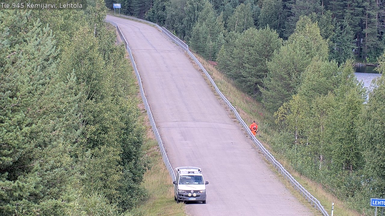 Weather Camera Image Väg 945 Kemijärvi, Lehtola, Kemijärvi, Lappi