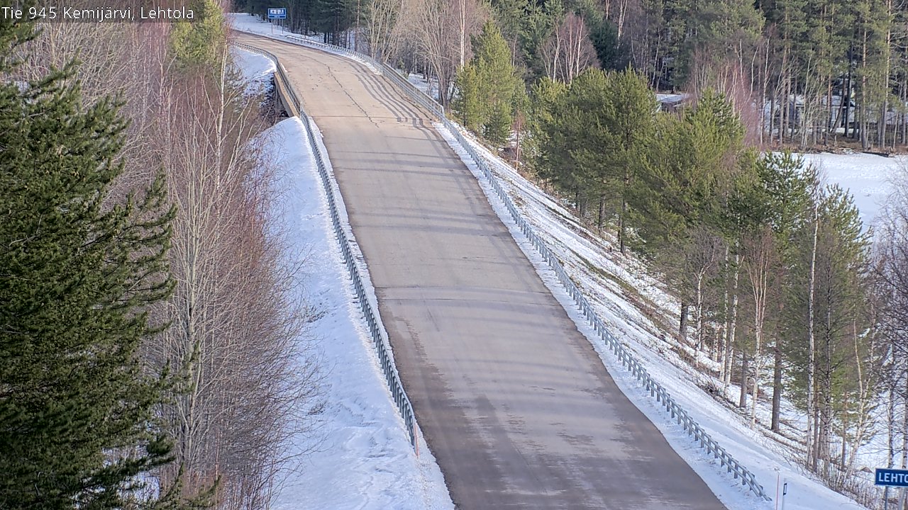 Weather Camera Image Väg 945 Kemijärvi, Lehtola, Kemijärvi, Lappi